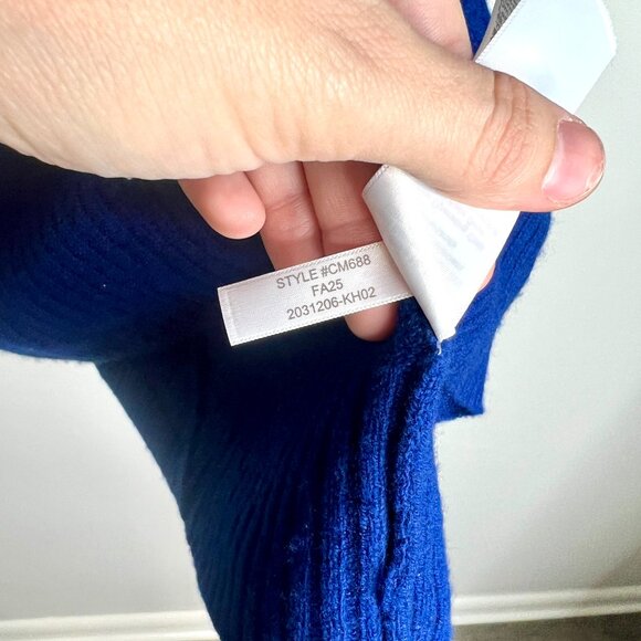 J. Crew Oversized Vintage Wool Sweater-Tee 100% Lambswool Royal Blue Preppy Sz S - Picture 5 of 6